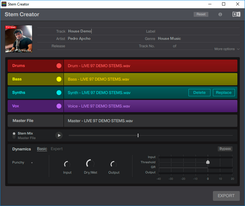 Stems Creator Tool