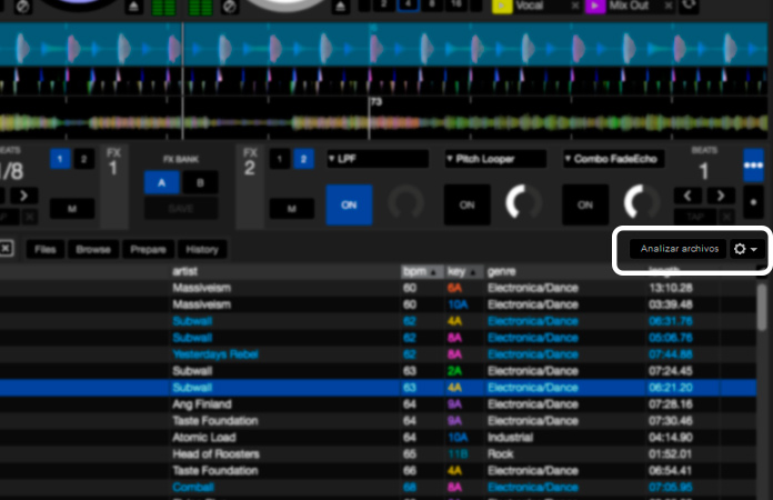 Serato DJ Analizar canciones en on-line 