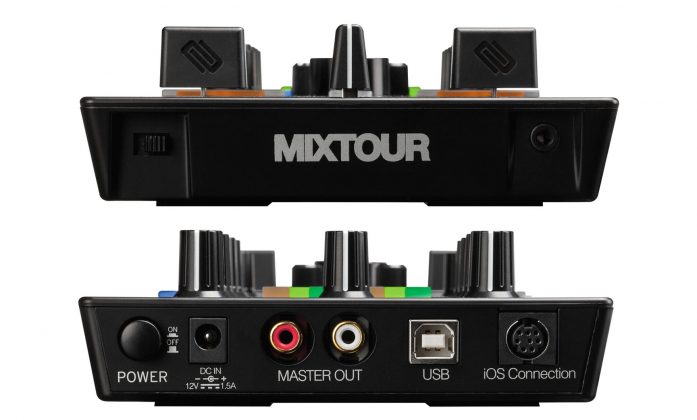 Mezcladoras de Bolsillo: Reloop Mixtour Vista Trasera y Delantera