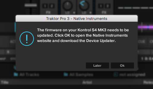 Traktor Pro 3 - S4 firmware check