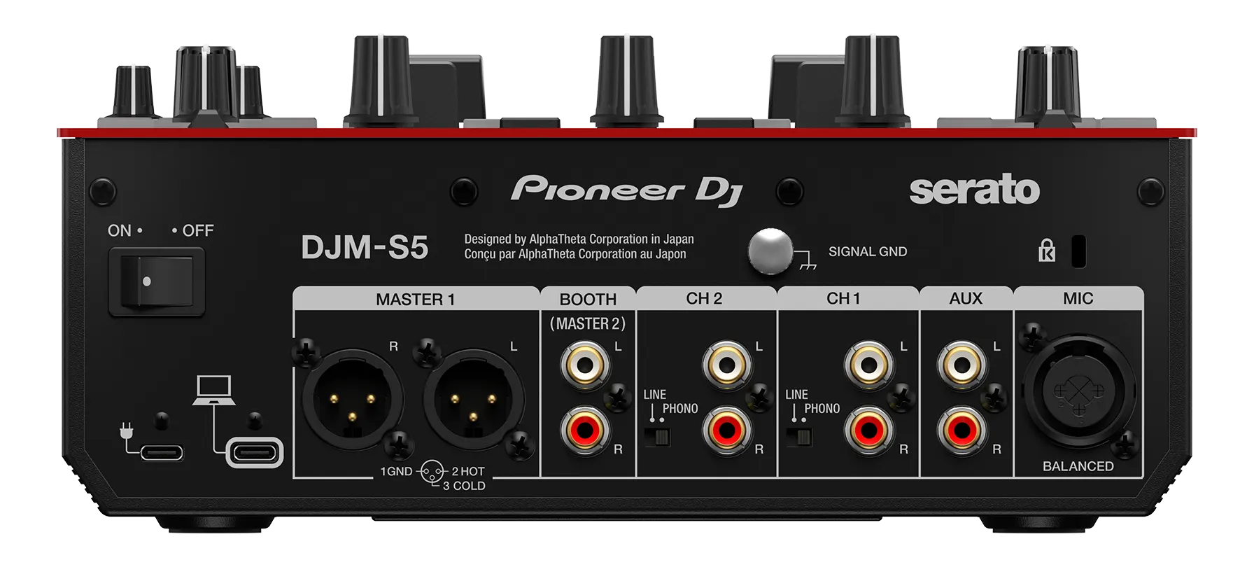 Pioneer DJ DJM-S5 parte posterior