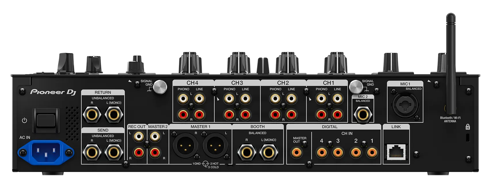 Pioneer DJ DJM-A9 - Parte posterior