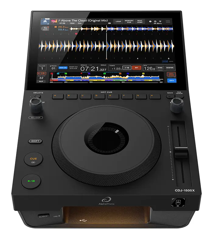 AlphaTheta CDJ-1500X: el nuevo reproductor profesional compacto con pantalla de 10,1"